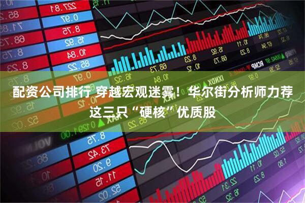 配资公司排行 穿越宏观迷雾！华尔街分析师力荐这三只“硬核”优质股