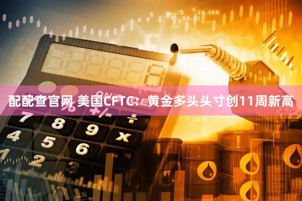 配配查官网 美国CFTC：黄金多头头寸创11周新高