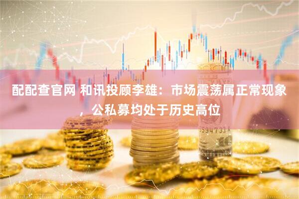 配配查官网 和讯投顾李雄：市场震荡属正常现象，公私募均处于历史高位