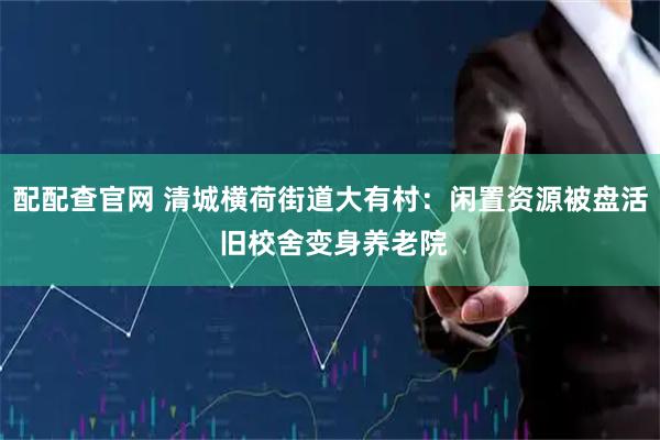 配配查官网 清城横荷街道大有村：闲置资源被盘活 旧校舍变身养老院