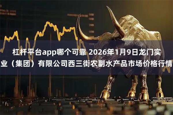 杠杆平台app哪个可靠 2026年1月9日龙门实业（集团）有限公司西三街农副水产品市场价格行情
