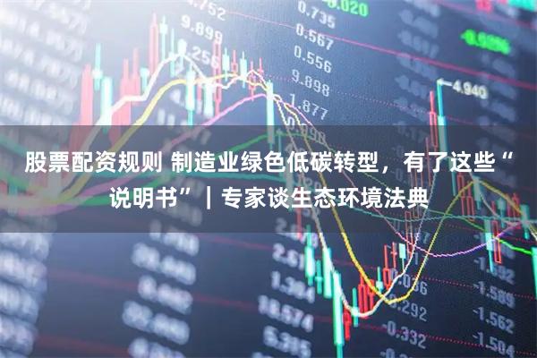 股票配资规则 制造业绿色低碳转型,有了这些“说明书”|专家谈生态环境法典